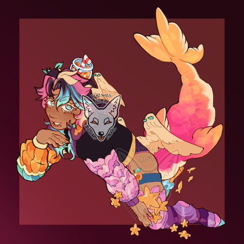 Fullbody sketch + color, $20